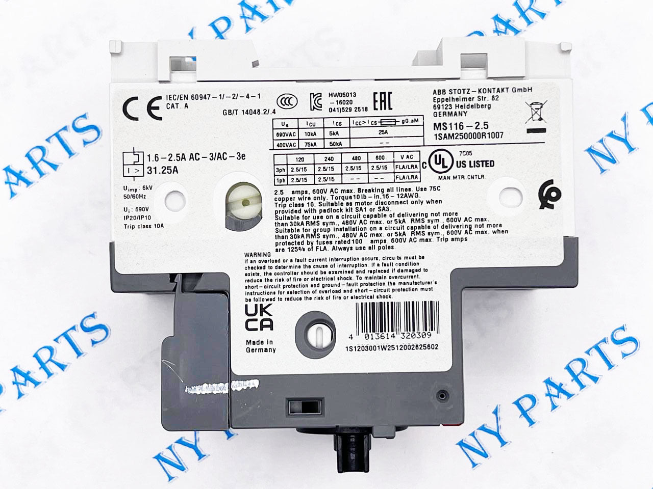 ABB Manual Motor Starte MS116-2.5+HKF1-11