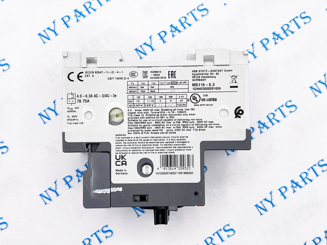 ABB Manual Motor Starter MS116-6.3+HKF1-11