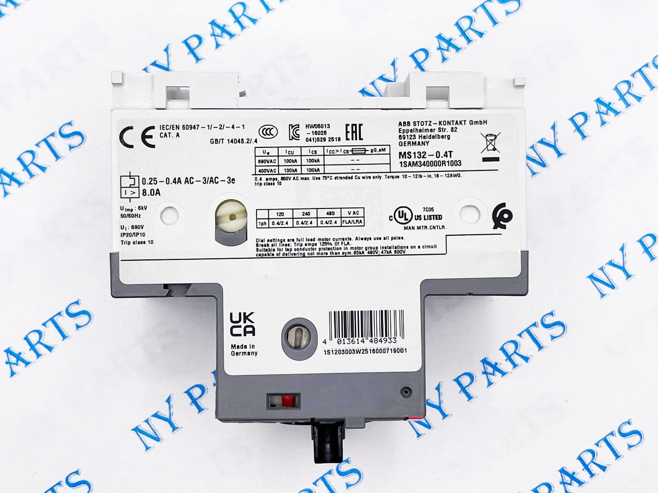 ABB Contactor & Starter MS132-0.4T