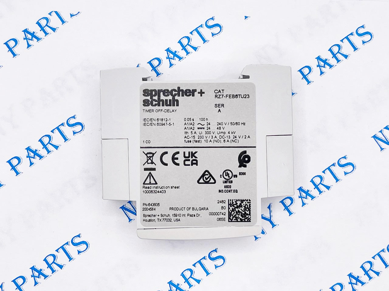 Sprecher + Schuh Timing Relay RZ7-FEB6TU23