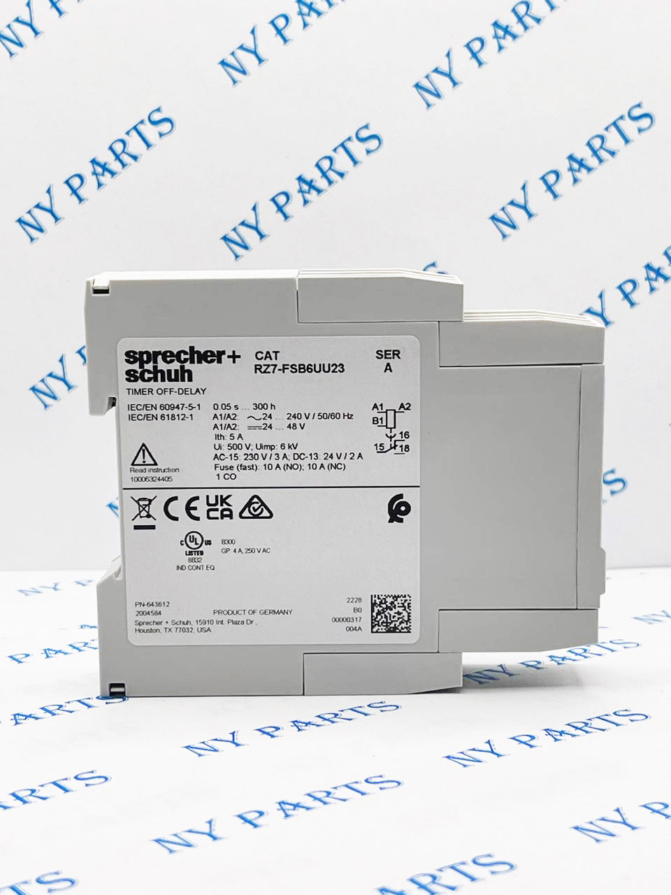Sprecher + Schuh Timing Relay RZ7-FSB6UU23