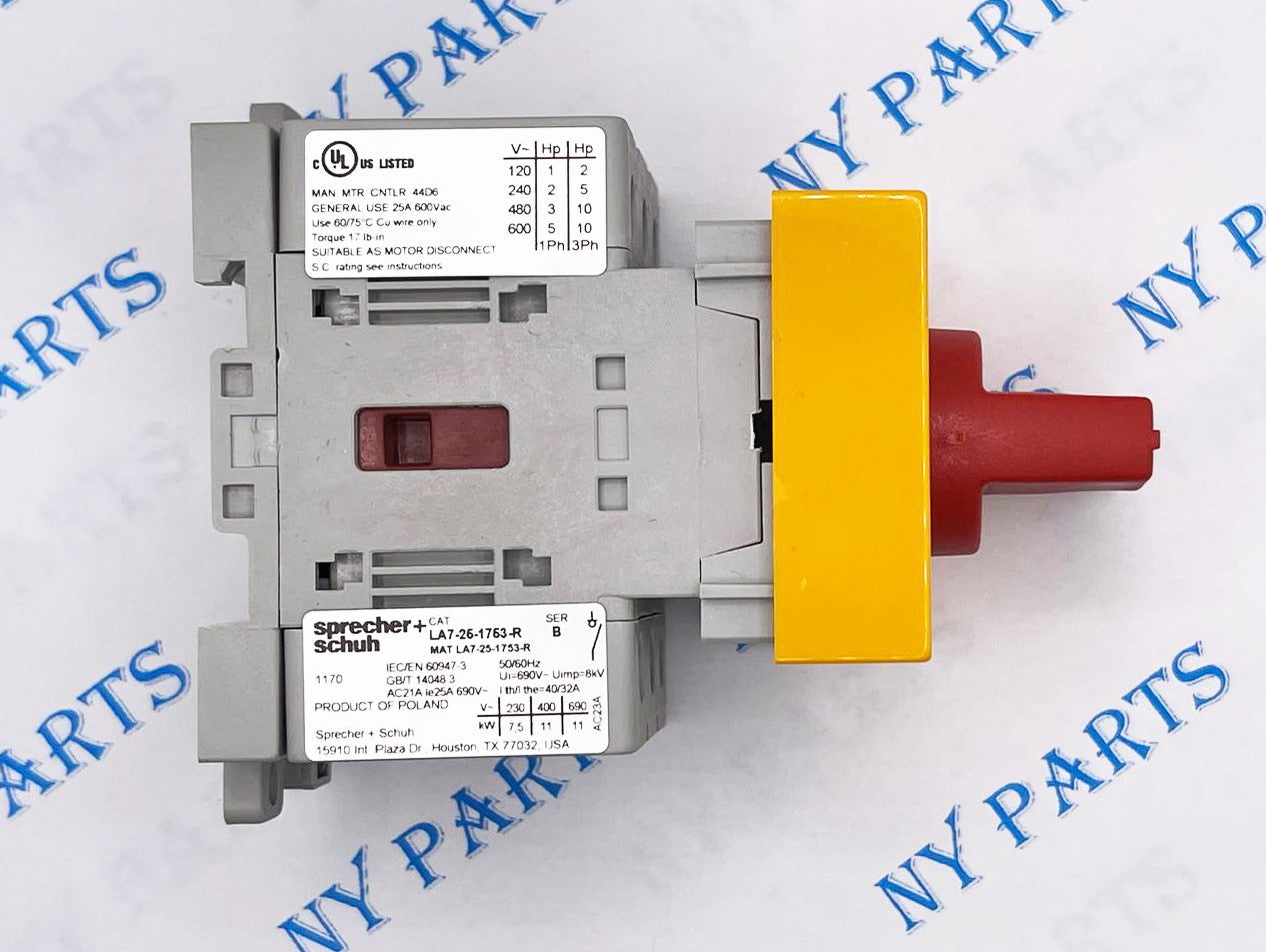 Sprecher + Schuh Disconnect Switch LA7-25-1753-R